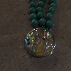 Green turquoise beaded bracelet